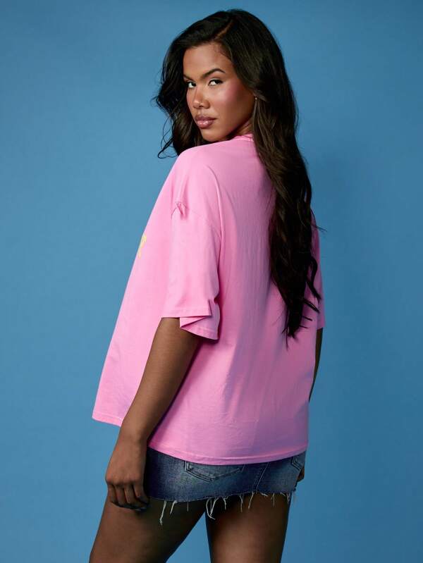Missguided Missguided X Playboy Tropical Hibiscus Floral Crop T-Shirt
