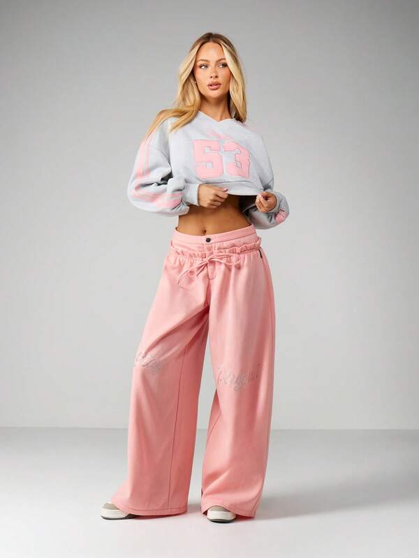 Missguided Missguided X Playboy Varsity Number Crop Sweatshirt With Contrast Sleeves