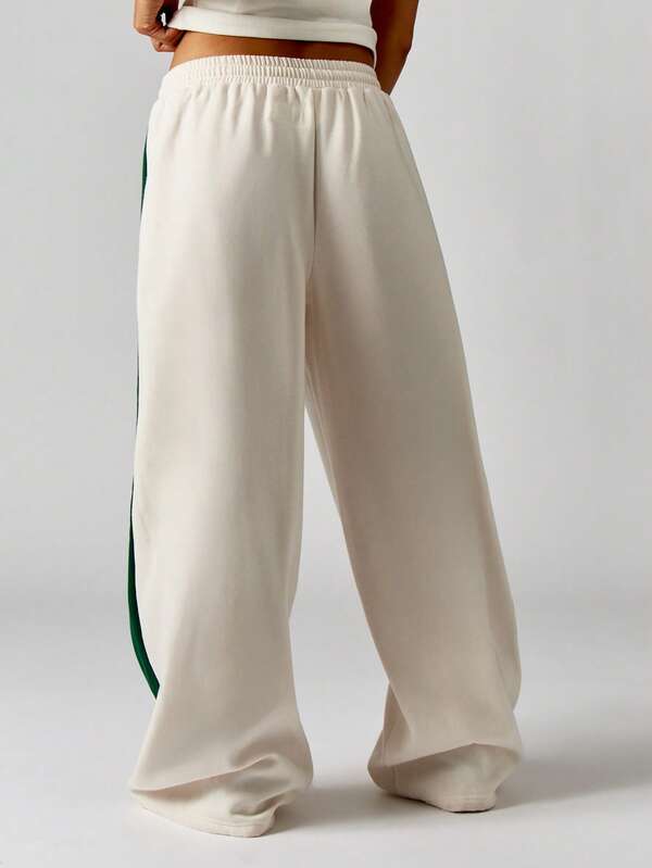 Missguided Missguided X Playboy Wide Leg Joggers With Side Stripe