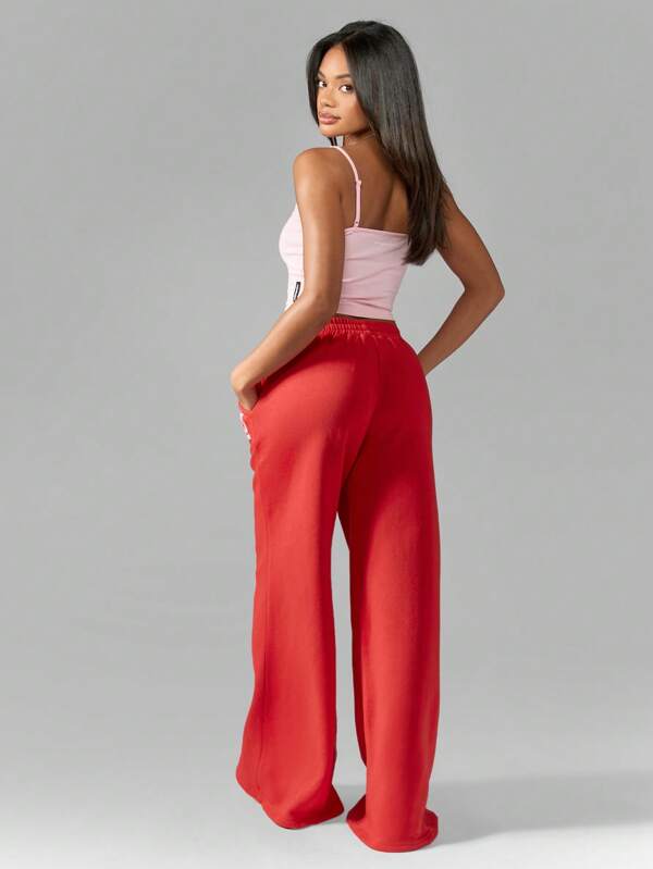 Missguided Missguided X Playboy Wide Leg Number Print Comfort Jogger Sweatpants