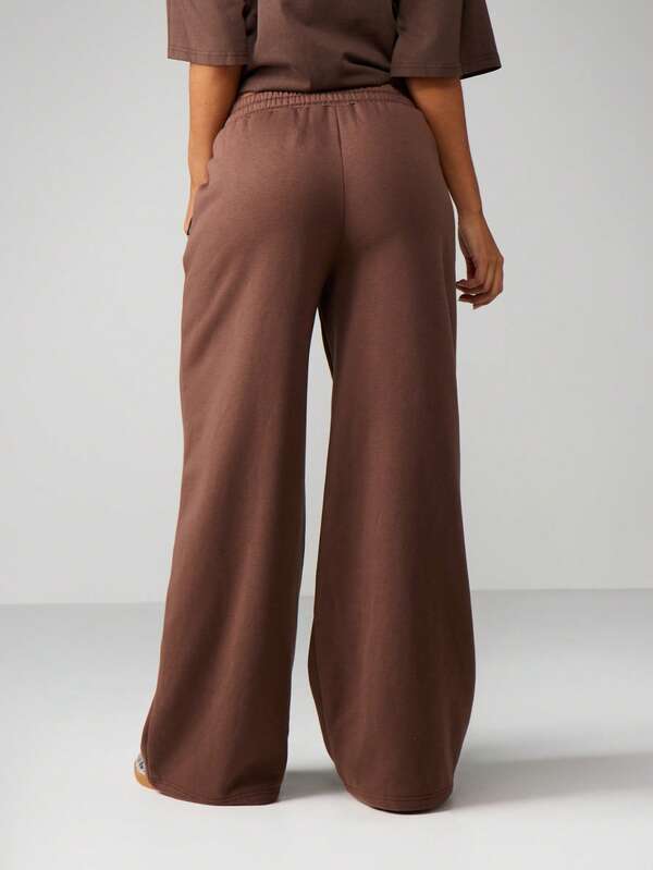 Missguided Missguided X Playboy Wide Leg Sweatpants With Logo Print