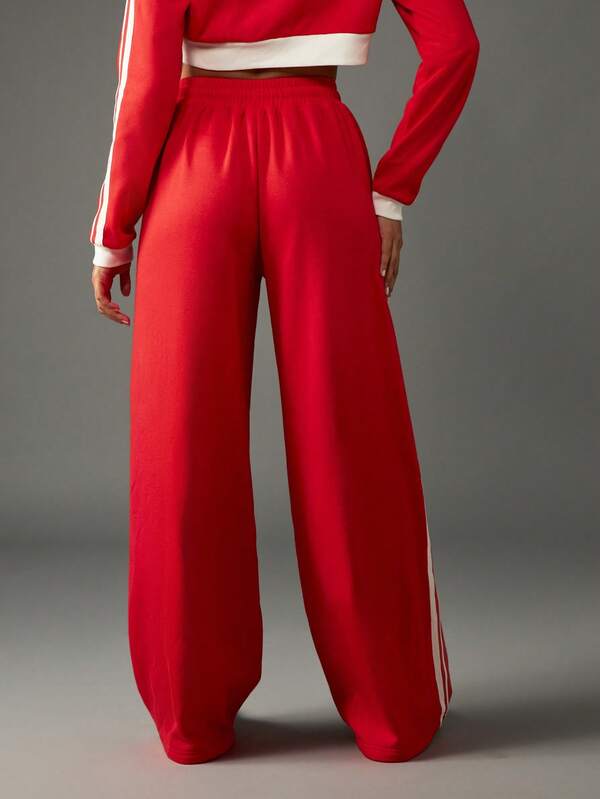 Missguided Missguided X Playboy Wide Leg Track Pants With Contrast Stripes