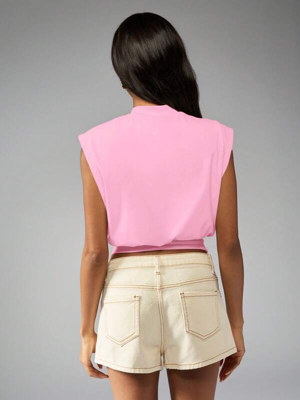 Missguided MISSGUIDED Y2K Athleisure Sleeveless Crop T-Shirts