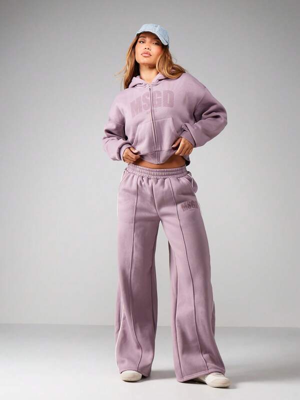 Missguided MISSGUIDED Zip Up Hooded Graphic Sweatshirt With Drawstring