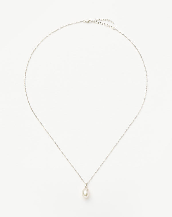 Missoma 14ct Solid Gold Baroque Pearl Organic Pendant Necklace