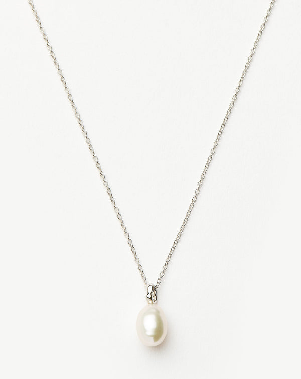 missoma 14ct Solid Gold Baroque Pearl Organic Pendant Necklace