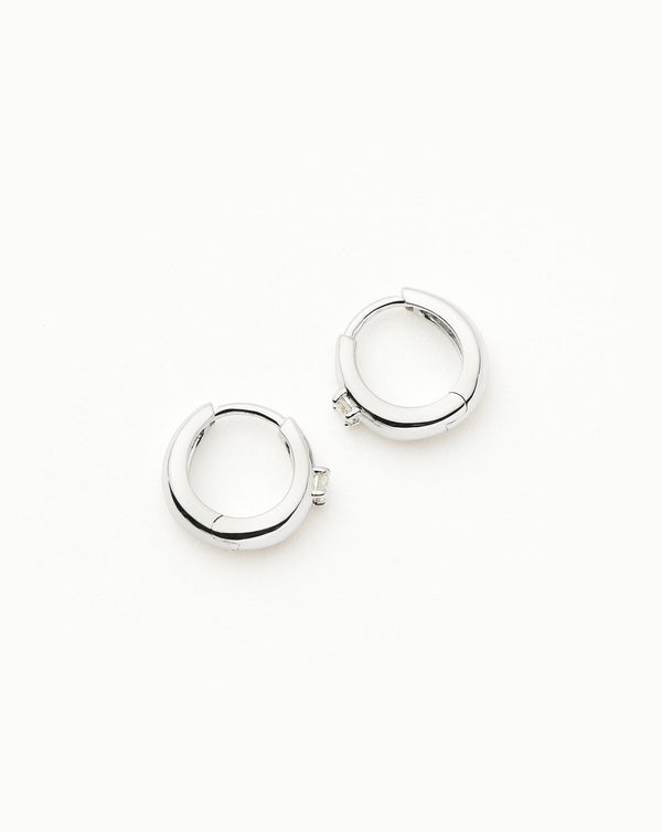 Missoma 14ct Solid Gold Single Diamond Dome Huggies UK