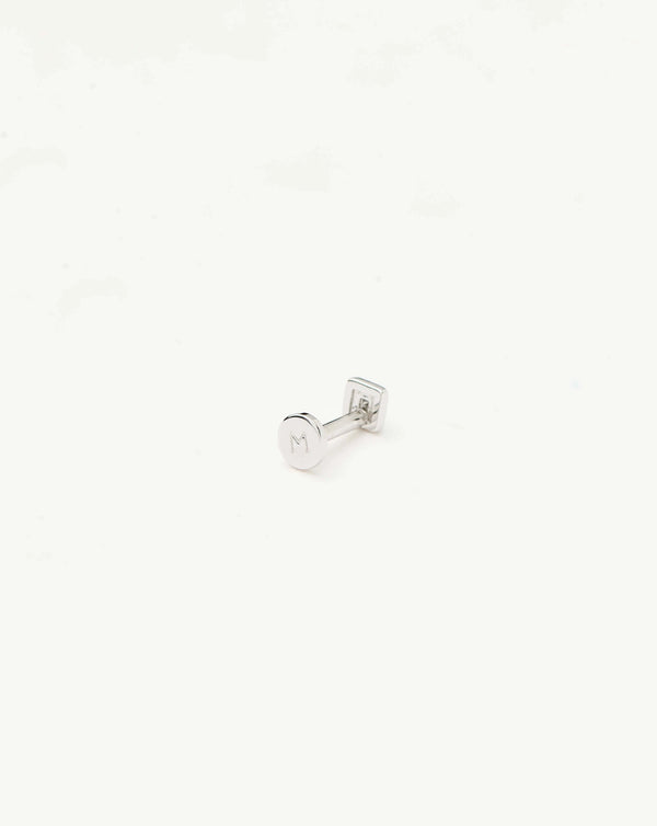 Missoma 14ct Solid Gold Square Solitaire Diamond Flat Back Stud Earring