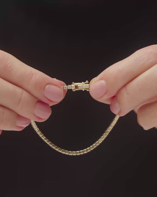 Missoma 14ct Solid Gold Tennis Bracelet | Lab Grown Diamonds
