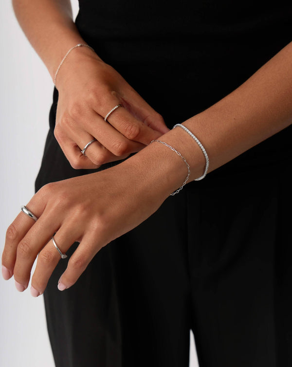 Missoma 14ct Solid White Gold Tennis Bracelet | Lab Grown Diamonds