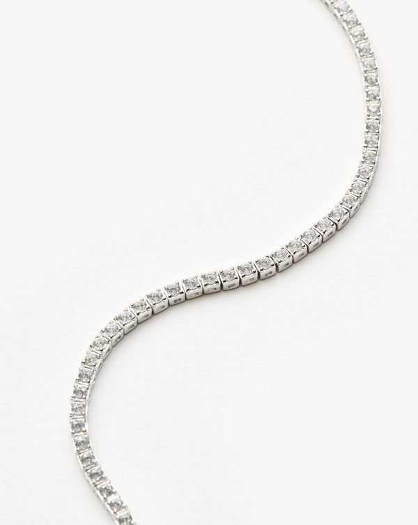 Missoma 14ct Solid White Gold Tennis Bracelet | Lab Grown Diamonds