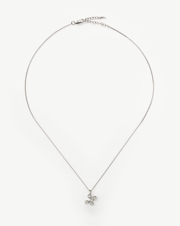 Missoma Atom Pendant Necklace | Sterling Silver Cubic Zirconia