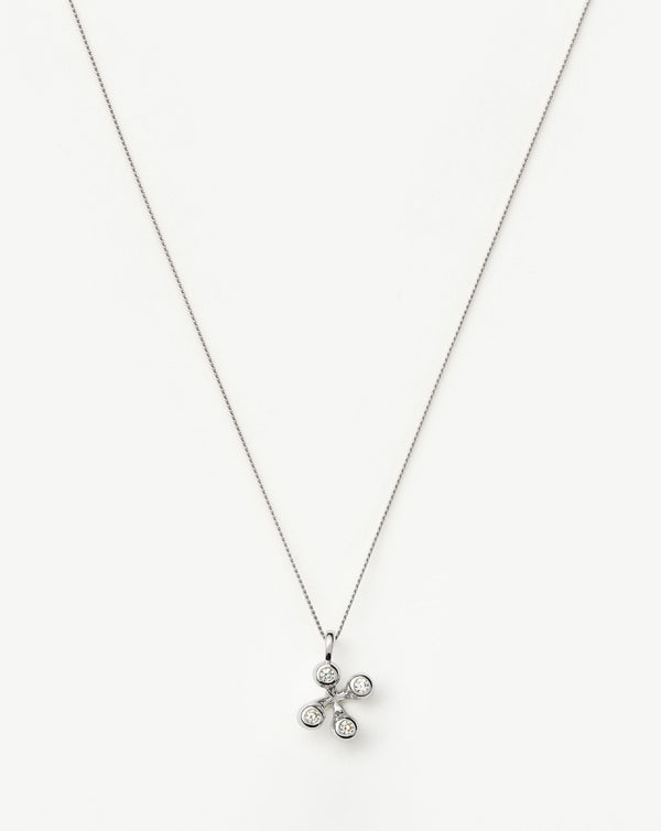 missoma Atom Pendant Necklace | Sterling Silver Cubic Zirconia