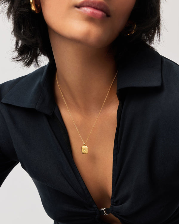 Missoma August Birthstone Necklace & Charm Earrings Set | 18ct Gold Vermeil/Peridot Necklaces