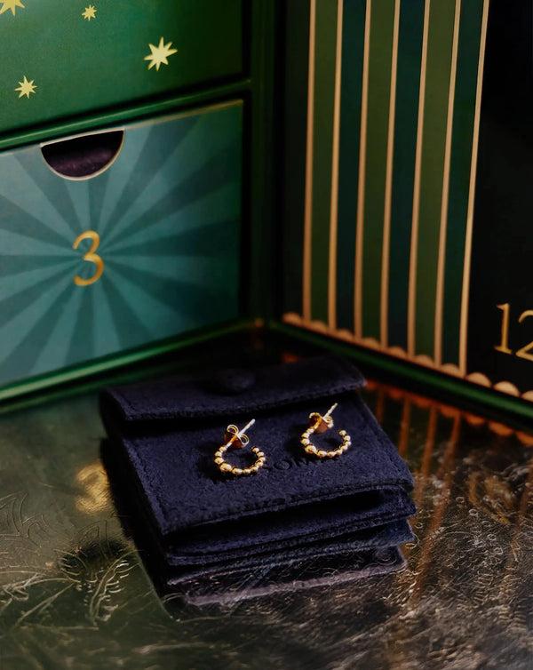 Missoma Beaded Mini Hoop Earrings | 18ct Gold Plated Earrings