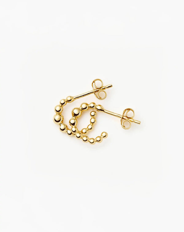 missoma Beaded Mini Hoop Earrings | 18ct Gold Plated Earrings