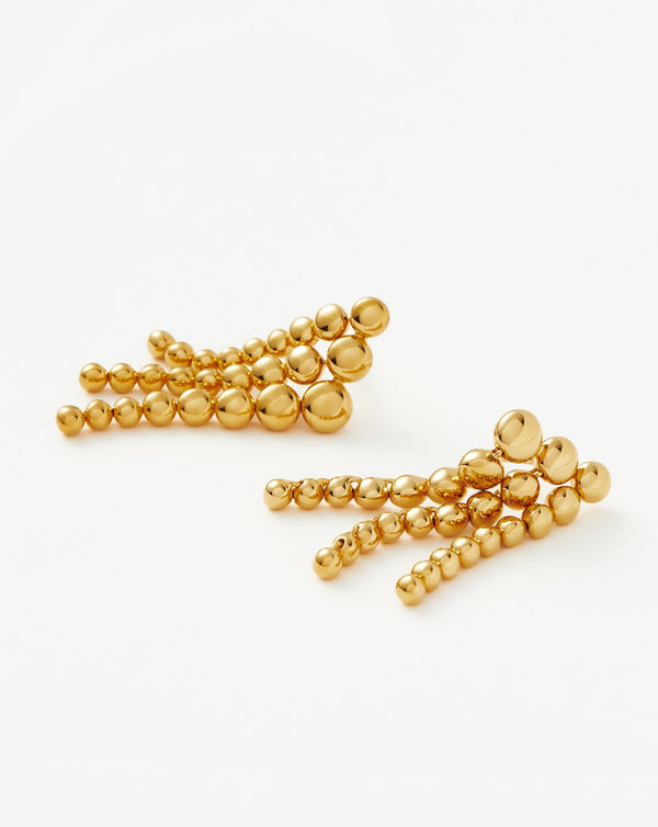Missoma Beaded Waterfall Drop Earrings | 18ct Gold Vermeil