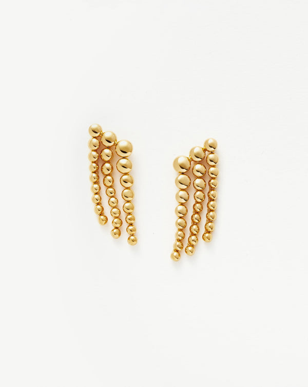 missoma Beaded Waterfall Drop Earrings | 18ct Gold Vermeil
