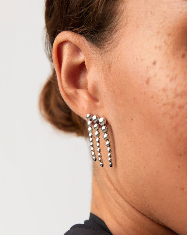 Missoma Beaded Waterfall Drop Earrings | Sterling Silver