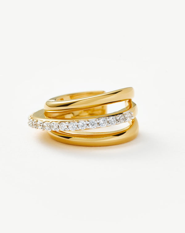 Missoma Celestial Pave Ear Cuff | 18ct Gold Vermeil/Cubic Zirconia