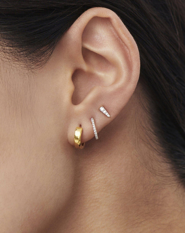 Missoma Celestial Pave Spike Stud Earrings | Gold/Cubic Zirconia