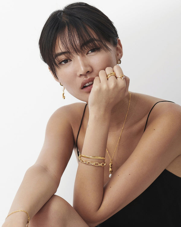 Missoma Celestial Pave Star Ring | 18ct Gold Vermeil/Cubic Zirconia