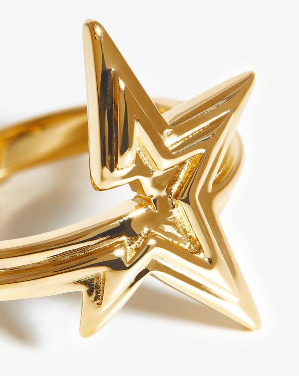 Missoma Celestial Ridge Star Ring | 18ct Gold Vermeil