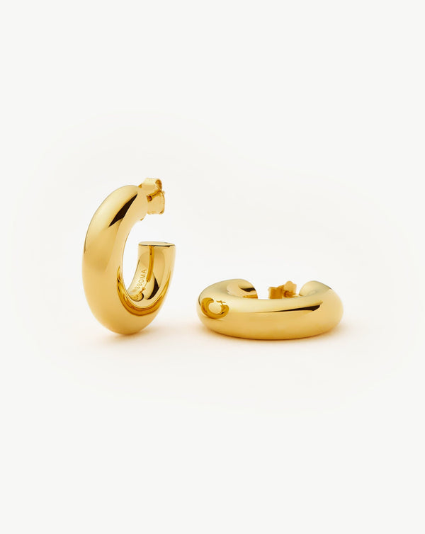 Missoma Chubby Medium Hoop Earrings | 18ct Gold Vermeil
