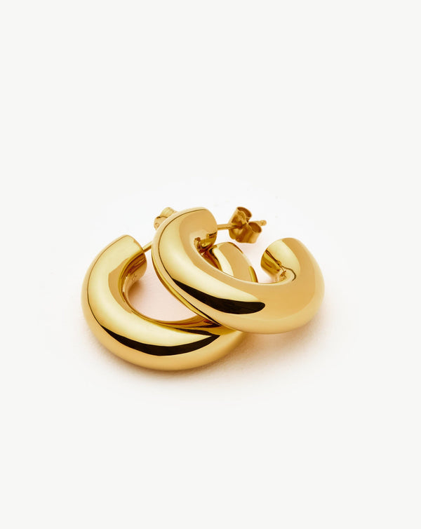 missoma Chubby Medium Hoop Earrings | 18ct Gold Vermeil