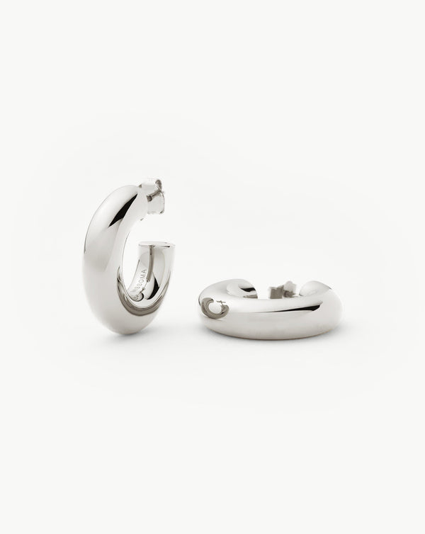 missoma Chubby Medium Hoop Earrings | Sterling Silver