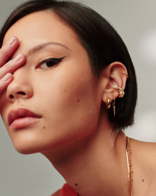 Missoma Chubby Mini Hoop Earrings | 18ct Gold Vermeil
