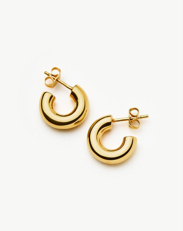Missoma Chubby Mini Hoop Earrings | 18ct Gold Vermeil