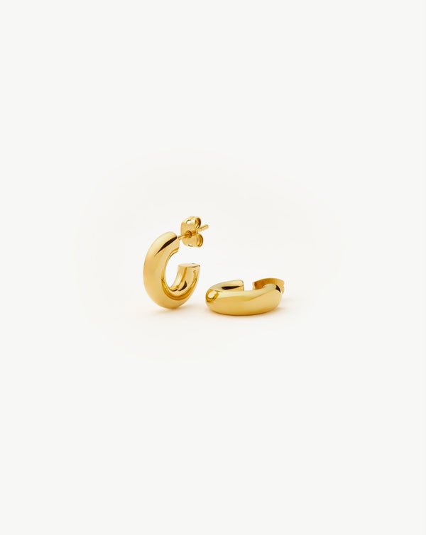 missoma Chubby Mini Hoop Earrings | 18ct Gold Vermeil