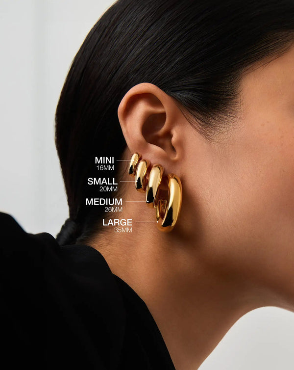 Missoma Chubby Small Hoop Earrings | 18ct Gold Vermeil
