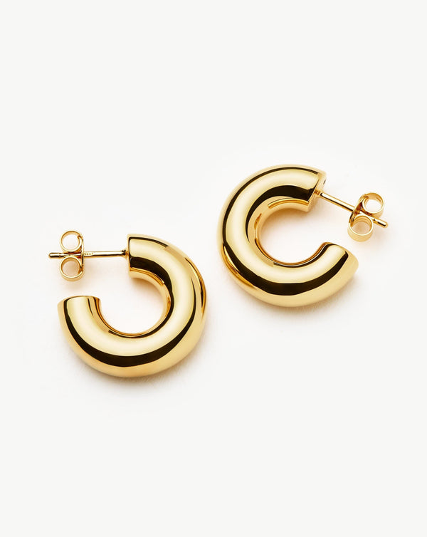Missoma Chubby Small Hoop Earrings | 18ct Gold Vermeil
