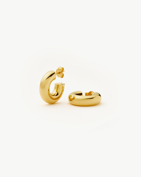 missoma Chubby Small Hoop Earrings | 18ct Gold Vermeil