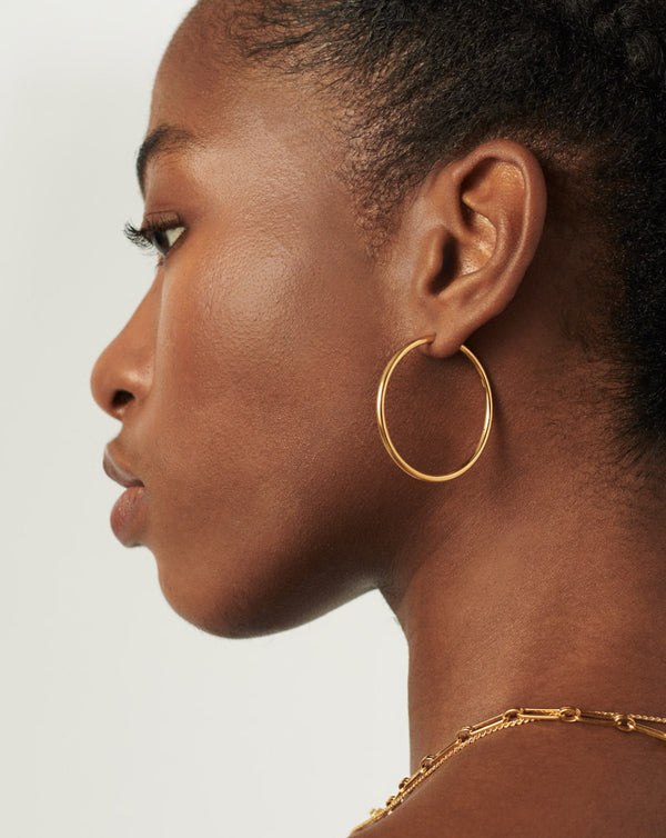 Missoma Classic Large Hoop Earrings | 18ct Gold Vermeil