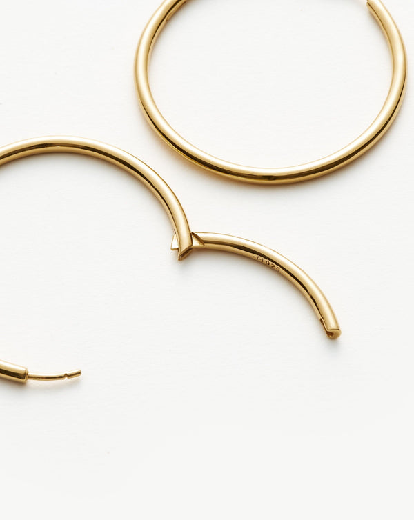 Missoma Classic Large Hoop Earrings | 18ct Gold Vermeil