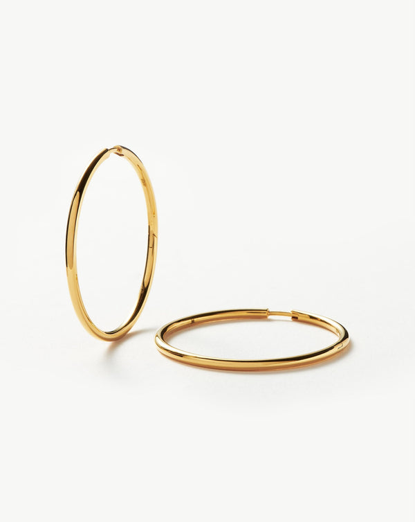 missoma Classic Large Hoop Earrings | 18ct Gold Vermeil