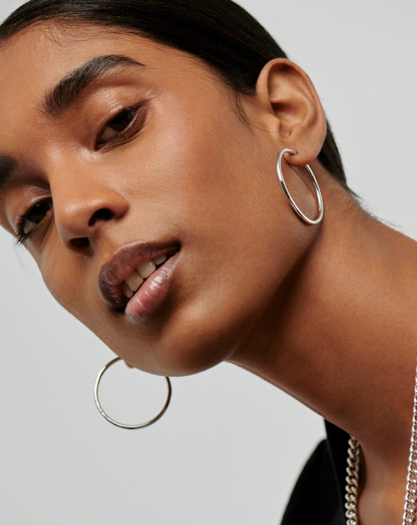 Missoma Classic Large Hoop Earrings | Sterling Silver