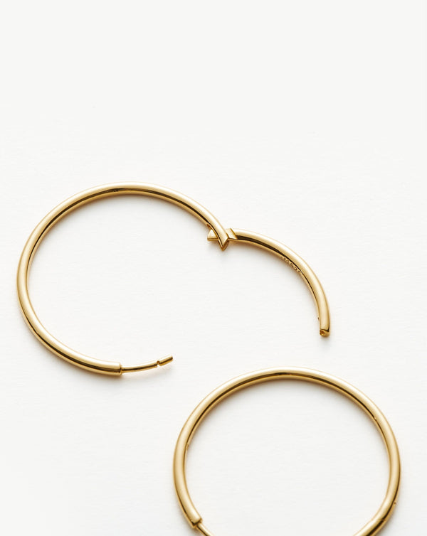 Missoma Classic Medium Hoop Earrings | 18ct Gold Vermeil