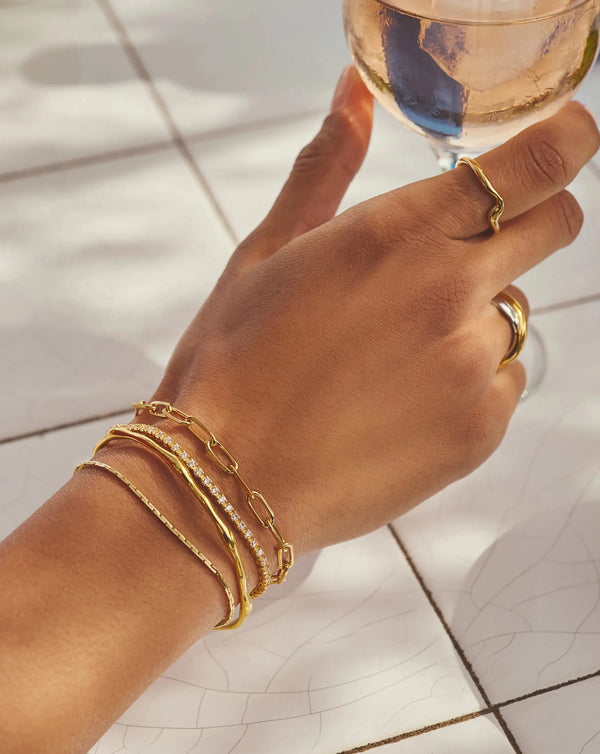 Missoma Classic Mini Paperclip Chain Bracelet | 18ct Gold Plated