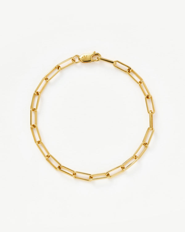 Missoma Classic Mini Paperclip Chain Bracelet | 18ct Gold Plated