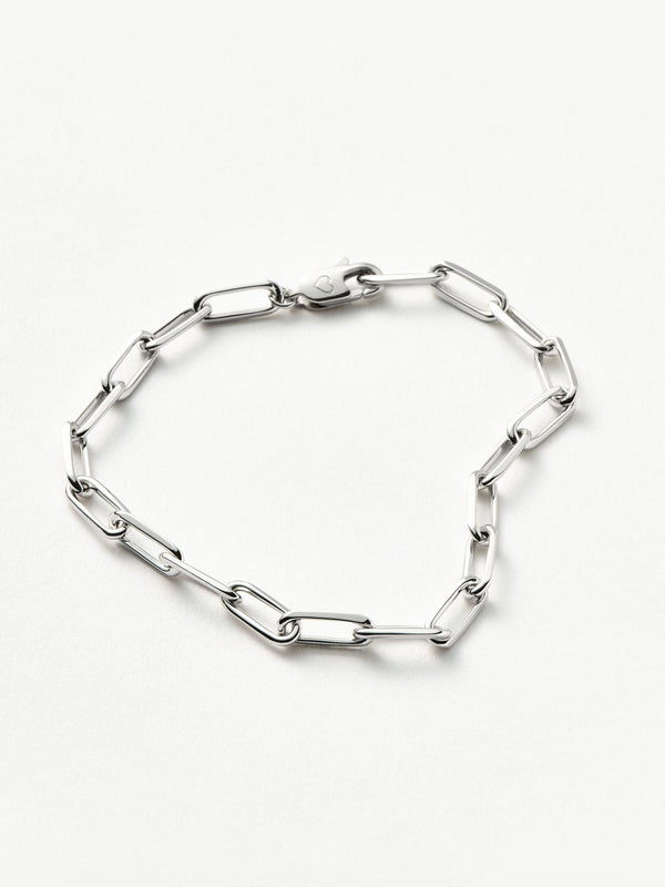 Missoma Classic Mini Paperclip Chain Bracelet | Silver Plated