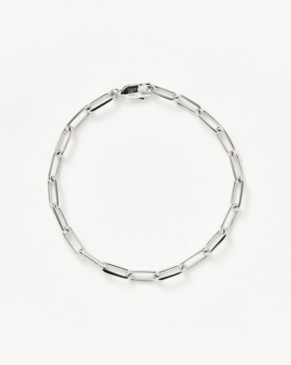 missoma Classic Mini Paperclip Chain Bracelet | Silver Plated