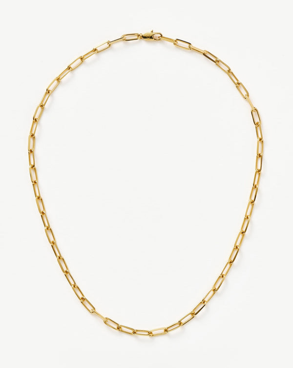 missoma Classic Mini Short Paperclip Chain Necklace | Gold