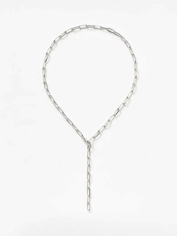 Missoma Classic Mini Short Paperclip Chain Necklace | Silver Plated