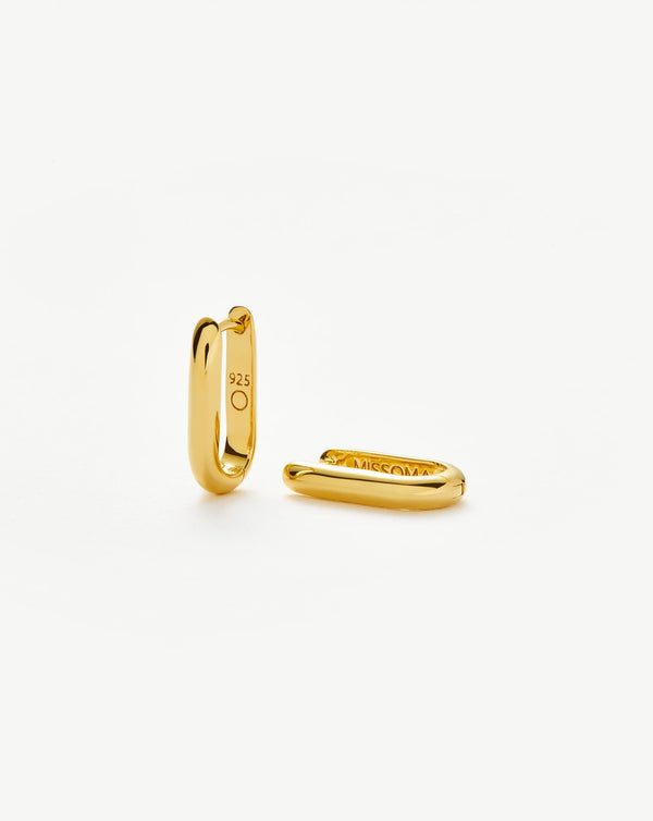 missoma Classic Ovate Hoop Earrings | 18ct Recycled Gold Vermeil on Recycled Sterling Silver