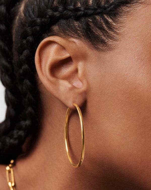 Missoma Classic Oversized Hoop Earrings | 18ct Gold Vermeil