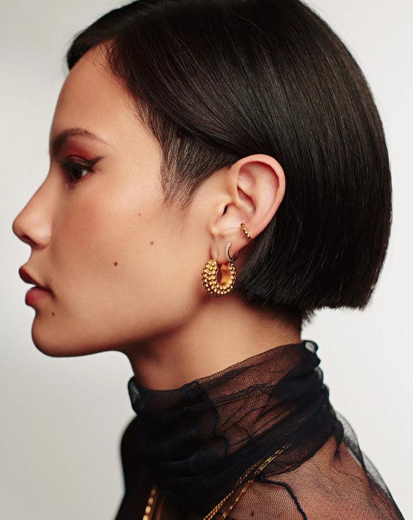 Missoma Classic Pave Huggies | 18ct Gold Vermeil/Cubic Zirconia